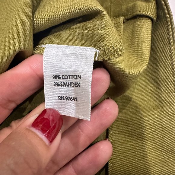 NWT J.Jill Olive Green Mustard Mini Skirt Womens 16 Contemporary Boho Travel - Picture 7 of 10